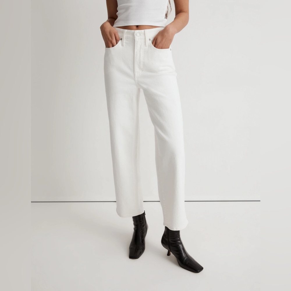 Madewell Perfect Vintage Wide-Leg Crop Jean in Tile White